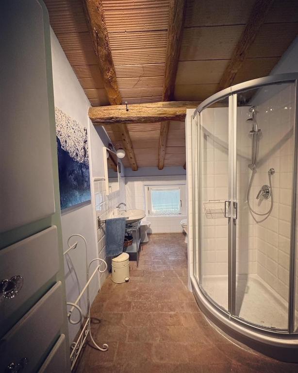 Koupelna v ubytování B&B Podere Merlo