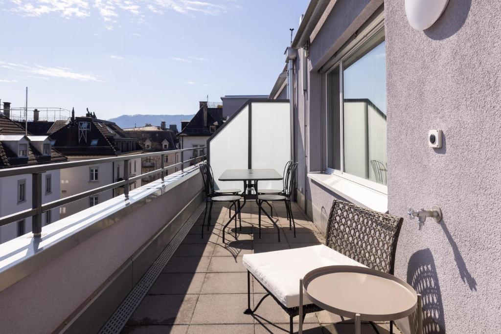 Balkón nebo terasa v ubytování EMA House Serviced Apartments Superior Seefeld
