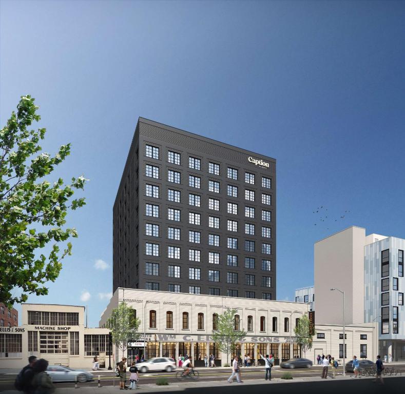 a rendering of a tall black building at Caption By Hyatt Beale Street Memphis in Memphis