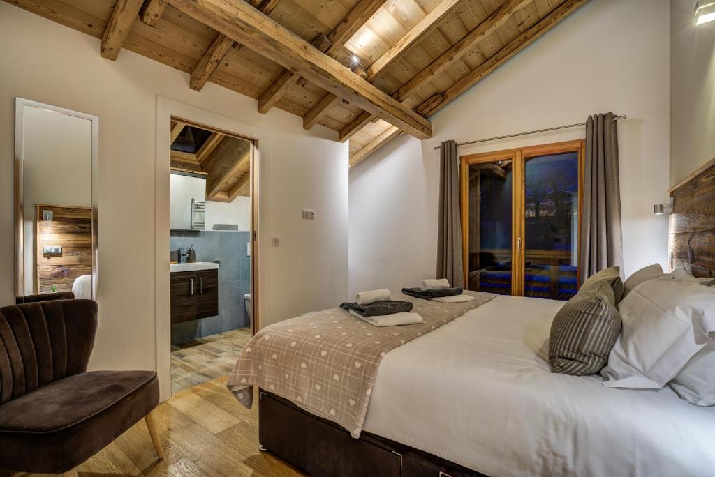 Postel nebo postele na pokoji v ubytování Chalet Rubicon