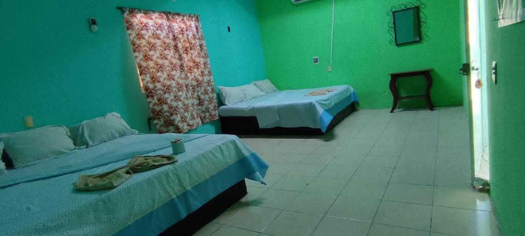 Postel nebo postele na pokoji v ubytování Villas del Carmen Hostal