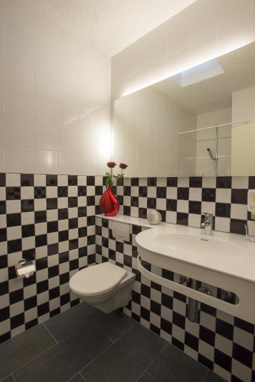 Koupelna v ubytování Hotel Vezia