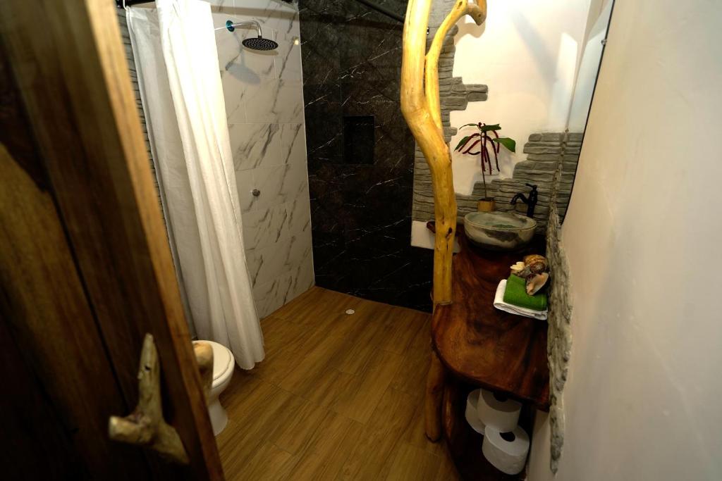 Koupelna v ubytování Hostal Olmito Canoa