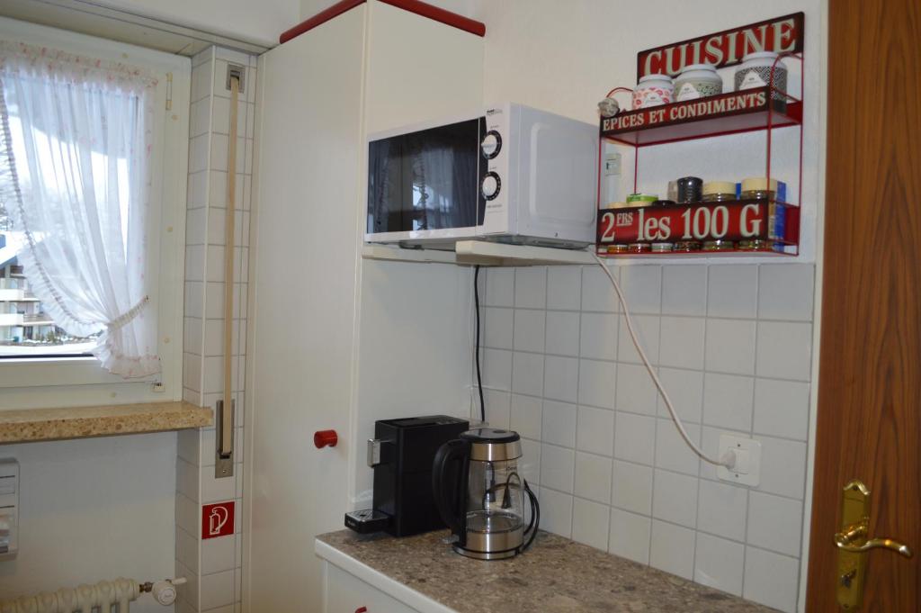 Kuchyň nebo kuchyňský kout v ubytování Haus Europe