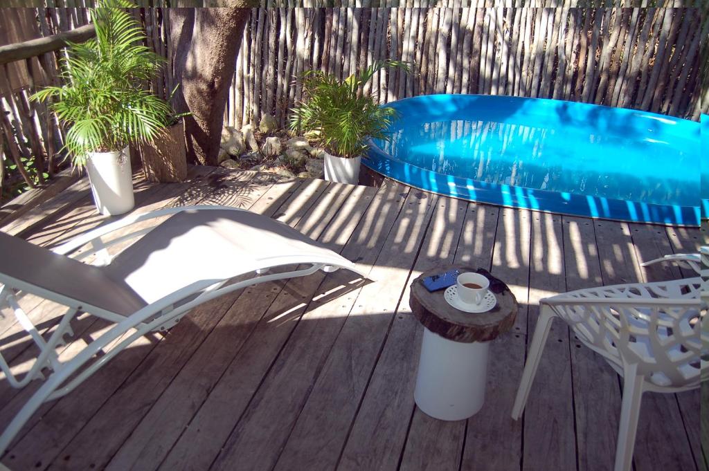 Bazén v ubytování Glamping Tulum with private mini pool nebo v jeho okolí