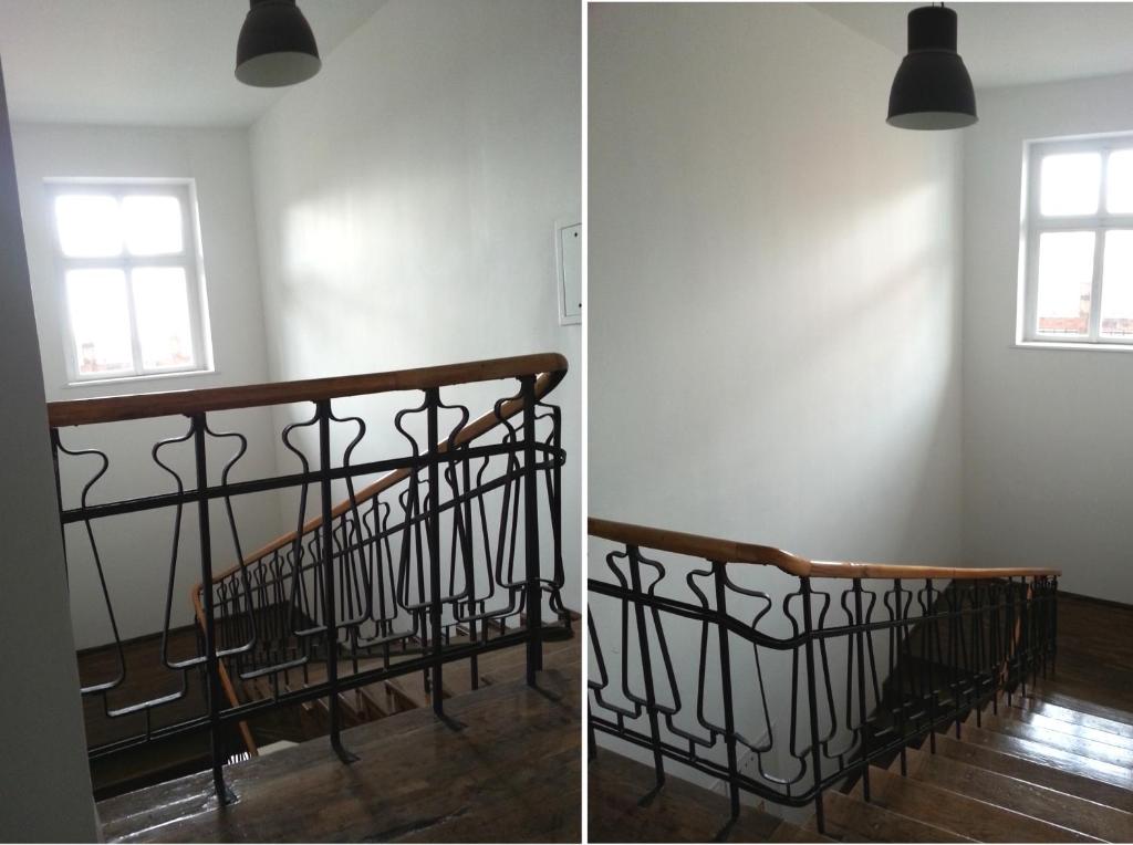 Posteľ alebo postele v izbe v ubytovaní Yellow Peaked Shoe Apartment
