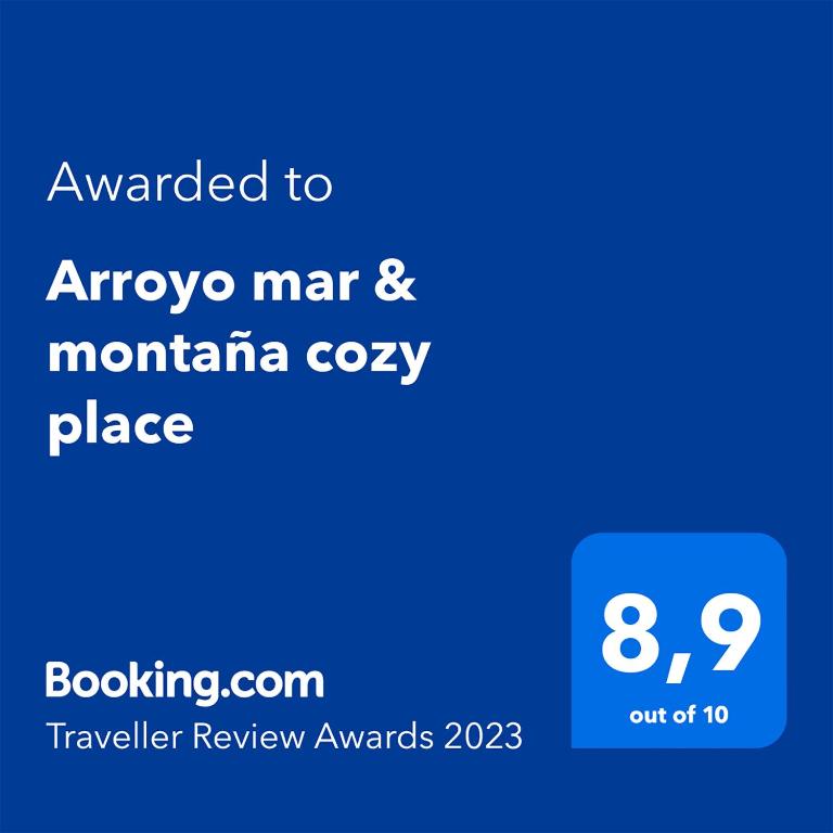 Certyfikat, podpis lub inny dokument wystawiony w obiekcie Arroyo mar & montaña cozy place