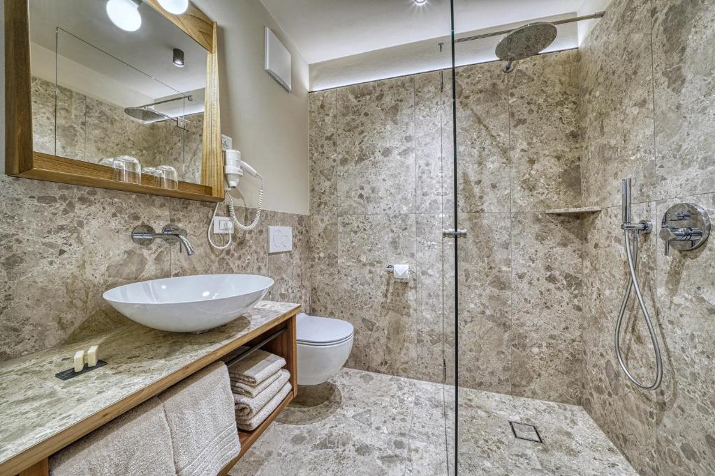 Koupelna v ubytování Eco Bnb & Apartments Bründlerhof