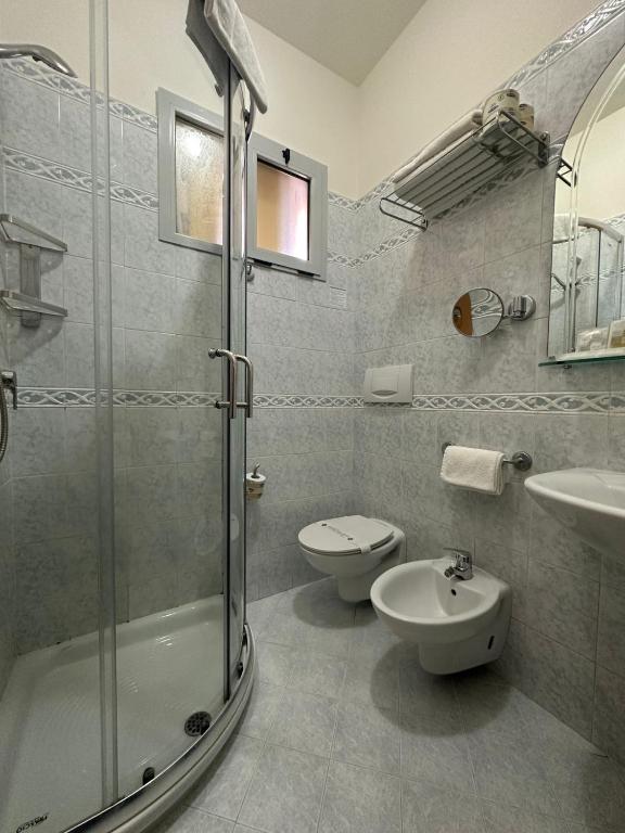 Koupelna v ubytování Hotel Ambra