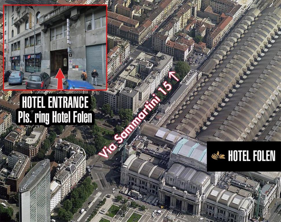 Nespecifikovaný výhled na destinaci Milán nebo výhled na město při pohledu z hotelu