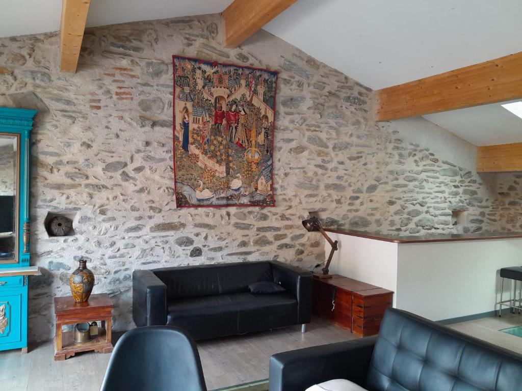Posezení v ubytování Loft vue montagne