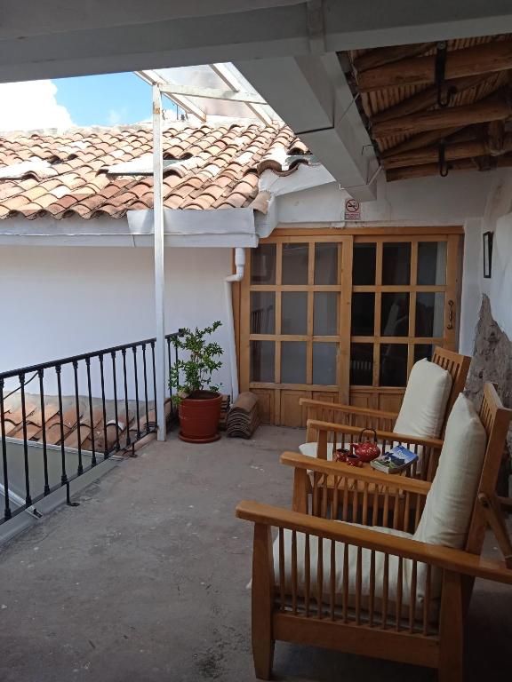 Balkón nebo terasa v ubytování SAMANA B&B
