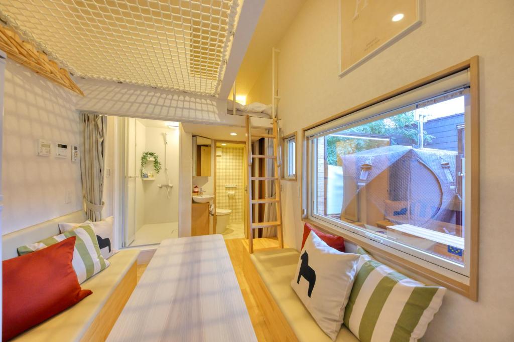 Postel nebo postele na pokoji v ubytování Piilo asobi&stay