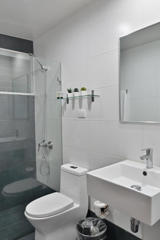 Koupelna v ubytování Palmer Suites