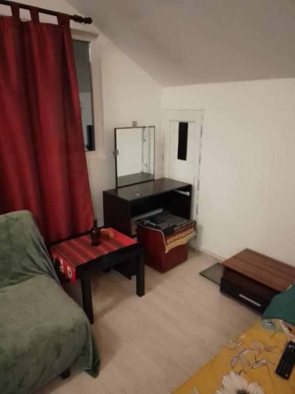 TV a/nebo společenská místnost v ubytování Casa Mocanu