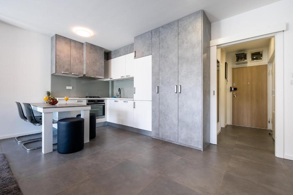 Kuchyňa alebo kuchynka v ubytovaní Apartment Zagreb, 0-24, self service check-in, free parking