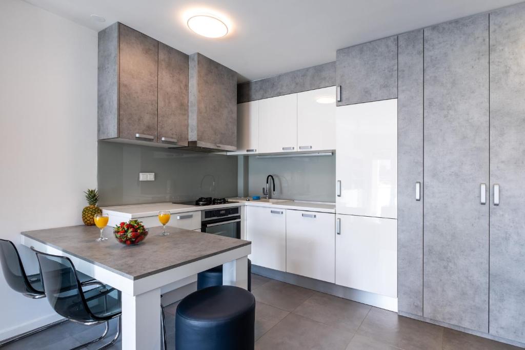 Kuchyňa alebo kuchynka v ubytovaní Apartment Zagreb, 0-24, self service check-in, free parking