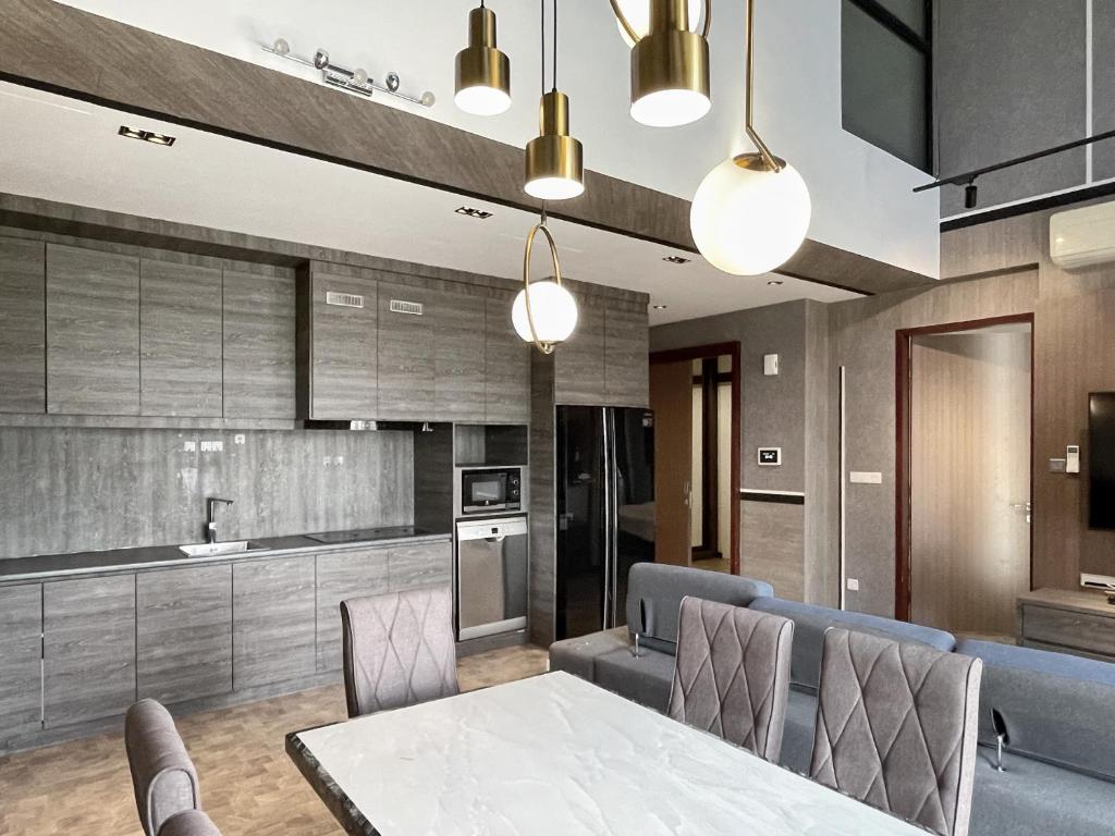 Kuchyň nebo kuchyňský kout v ubytování ExpressionZ Suites KLCC