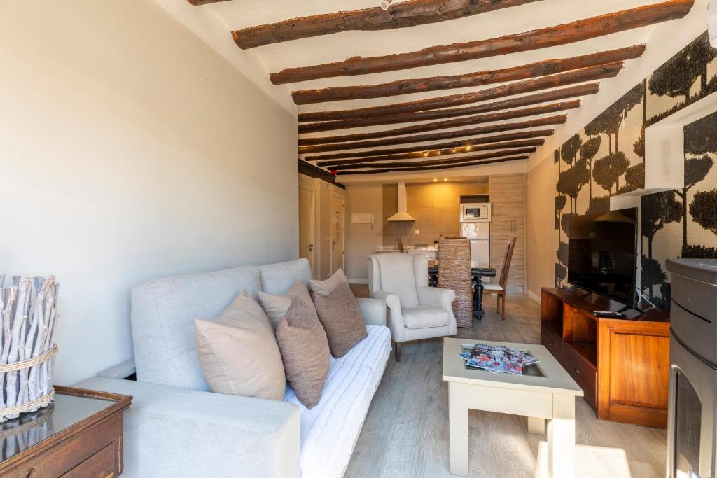 TV a/nebo společenská místnost v ubytování Apartamentos Vino Tinto y Restaurante Tomate Rosa