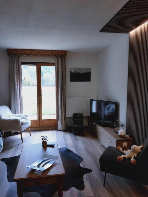 Televízia a/alebo spoločenská miestnosť v ubytovaní LE GRAND TETRAS