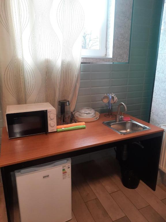 Kuchyň nebo kuchyňský kout v ubytování Hostel Voyage
