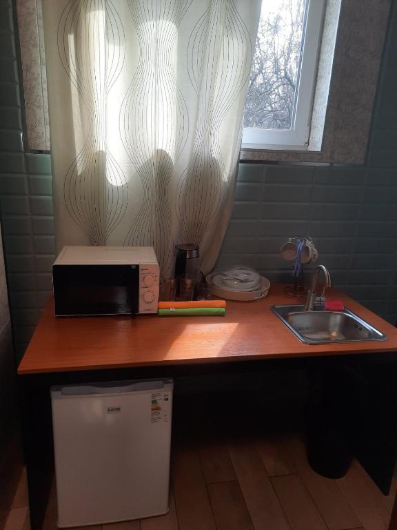 Kuchyň nebo kuchyňský kout v ubytování Hostel Voyage