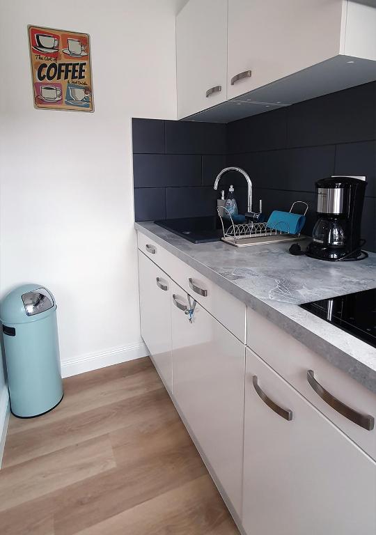 Kuchyň nebo kuchyňský kout v ubytování Elegante Einzimmerwohnung