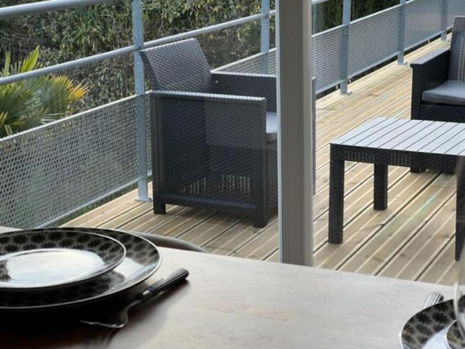 Balkon lub taras w obiekcie Maison Les Géraniums