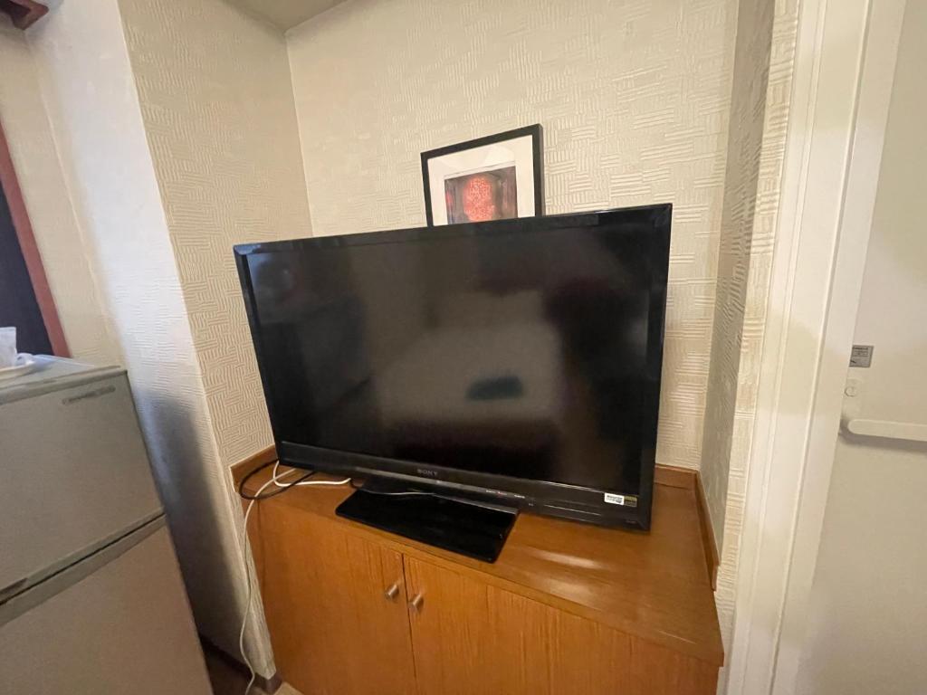 TV a/nebo společenská místnost v ubytování Kawasaki Station Inn