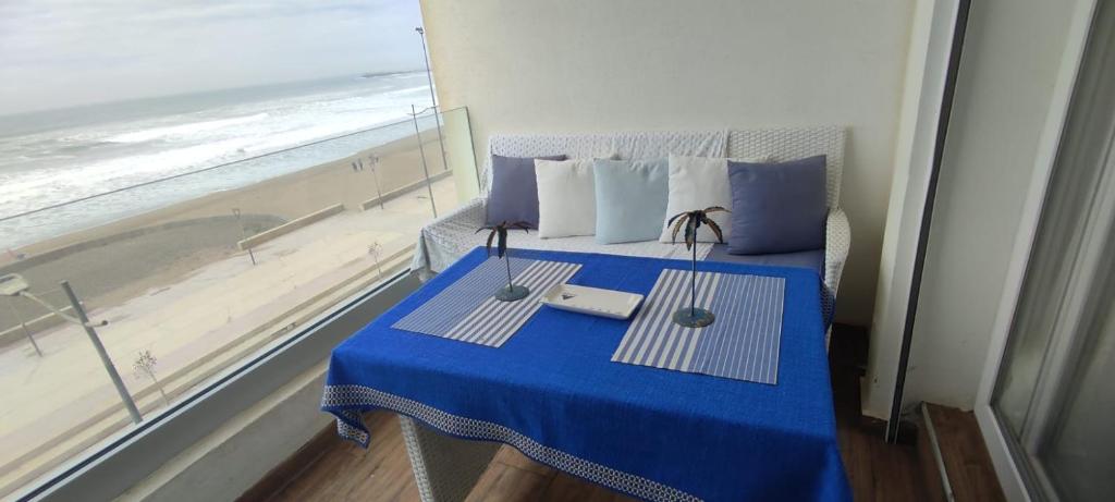 Postel nebo postele na pokoji v ubytování Mahdia beach