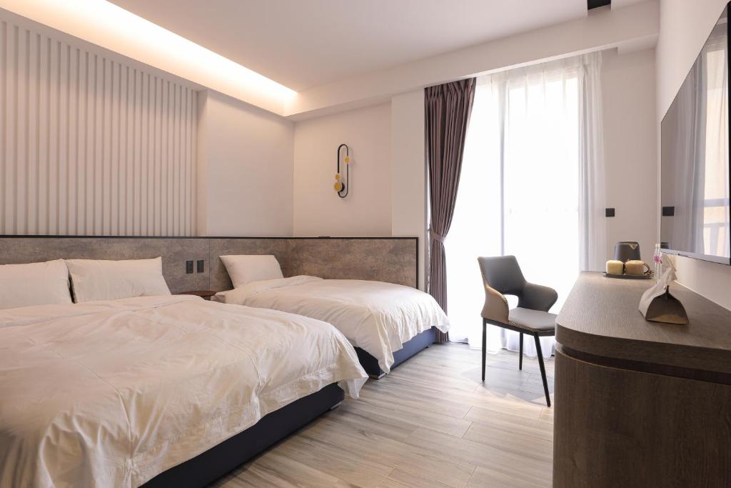 Postel nebo postele na pokoji v ubytování Sea Thought B&B