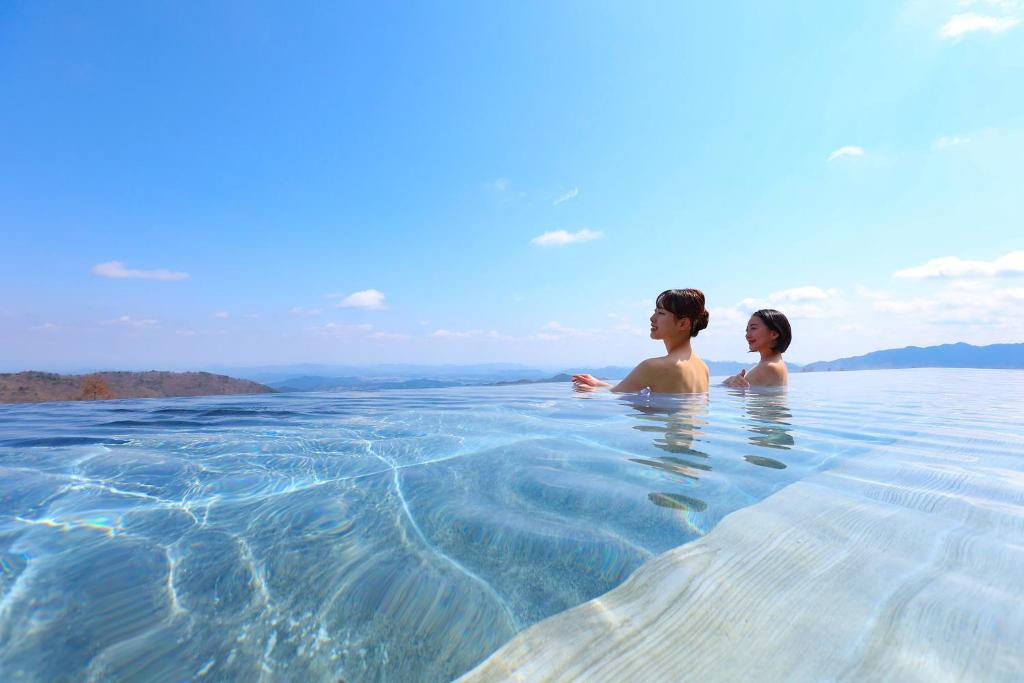 two women in the water at the dead sea at TAOYA Nikko Kirifuri in Nikko