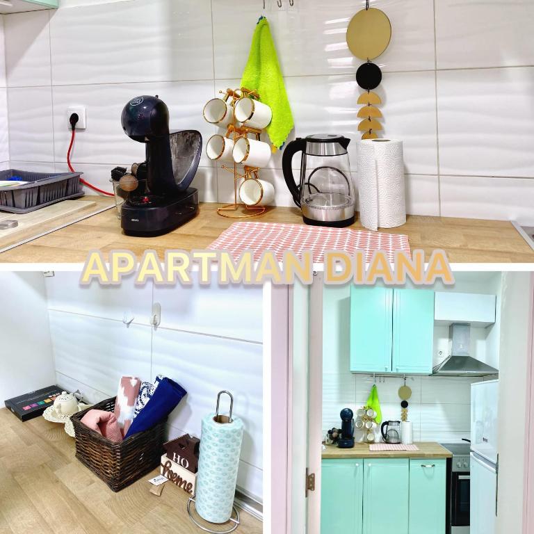 Nhà bếp/bếp nhỏ tại Apartman Diana
