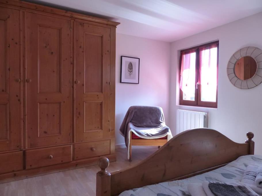 Postel nebo postele na pokoji v ubytování Gîte à proximité du Lac du Bourget