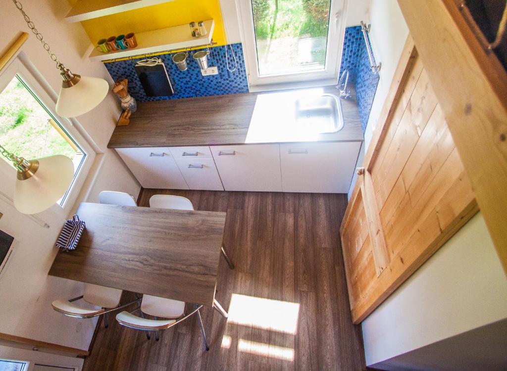 Posezení v ubytování Podskalí - zahradní apartmán
