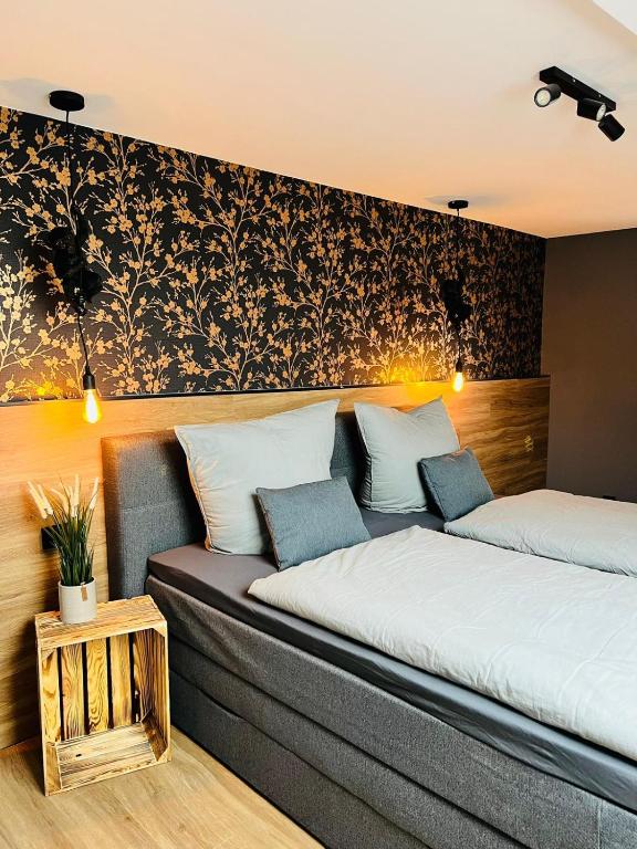 Postel nebo postele na pokoji v ubytování Ferienhaus Rost