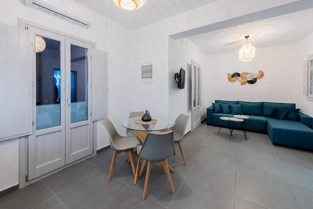 Posezení v ubytování Golden View Suites
