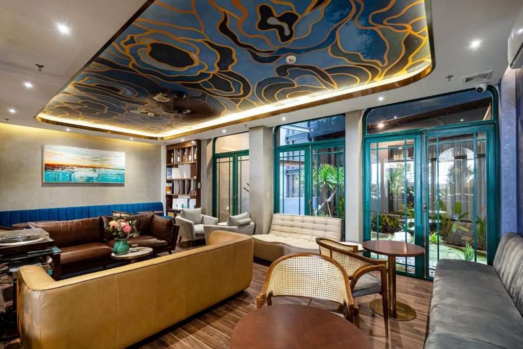 Posezení v ubytování KunKin Garden Aparthotel