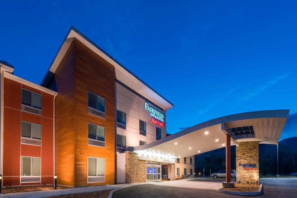 una rappresentazione della parte anteriore di un hotel di Fairfield Inn by Marriott Afton Star Valley a Afton