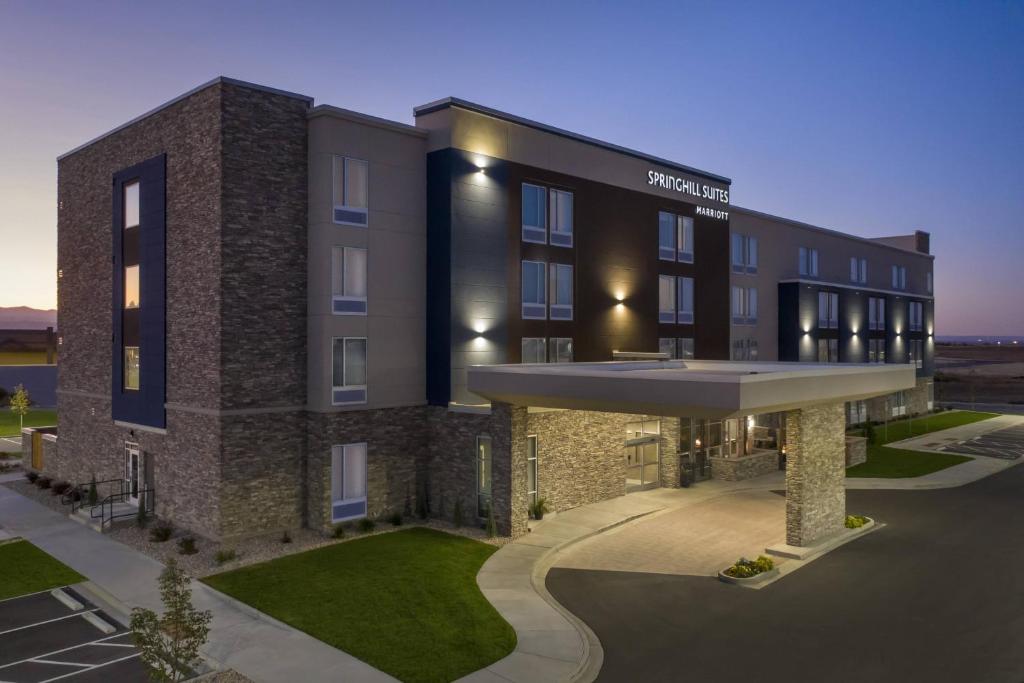 a rendering of the front of a building at SpringHill Suites by Marriott Loveland Fort Collins/Windsor in Windsor