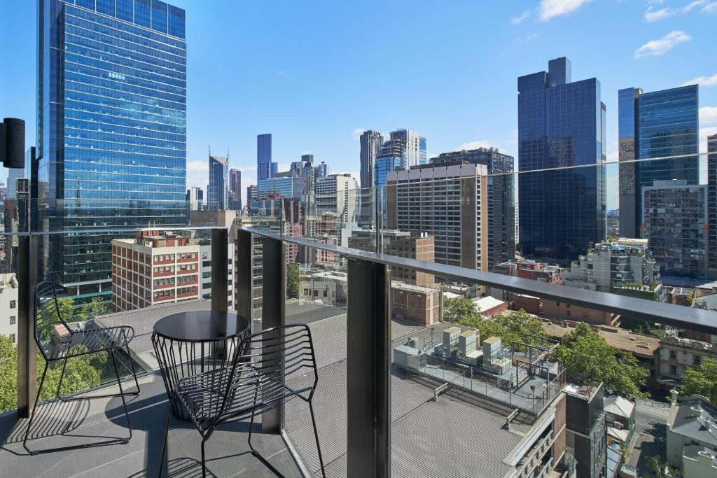 Nespecifikovaný výhled na destinaci Melbourne nebo výhled na město při pohledu z hotelu