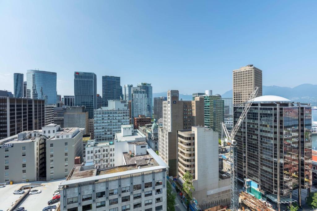 Nespecifikovaný výhled na destinaci Vancouver nebo výhled na město při pohledu z hotelu
