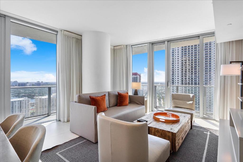 Ocean View 2 bed Hyde Resort 23rd floor Miami, Hallandale Beach