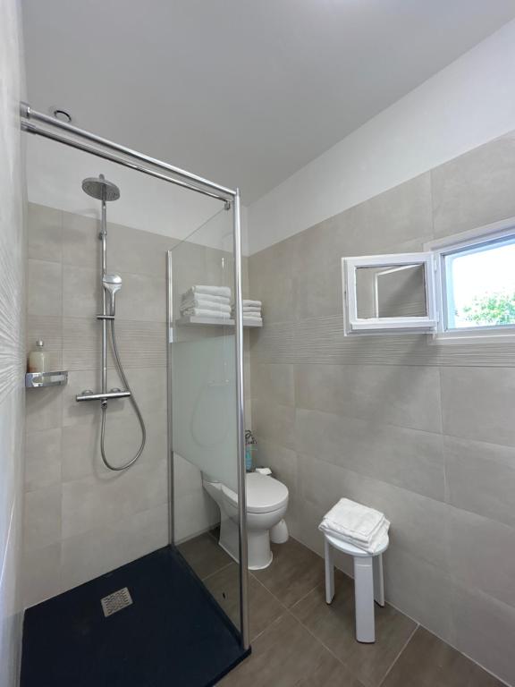 Koupelna v ubytování Hôtel Punta e Mare des Chambres ou des Appartements T2