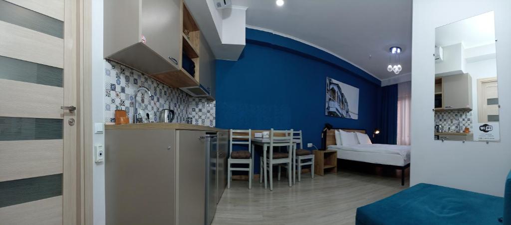 Kuchyň nebo kuchyňský kout v ubytování Apart-hotel TARHUN