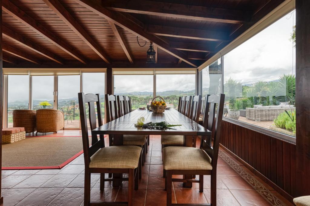 Balkón nebo terasa v ubytování Ecofinca Selva Doramas