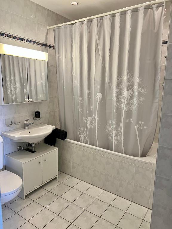 Koupelna v ubytování Wohnung mit Aussicht auf Lago Maggiore & Pool