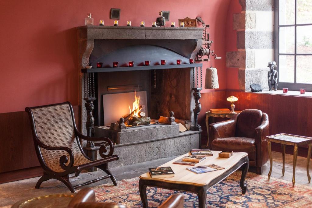 Posezení v ubytování Manoir de la Manantie - Teritoria