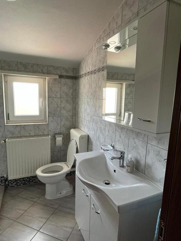 Koupelna v ubytování Apartments Filip