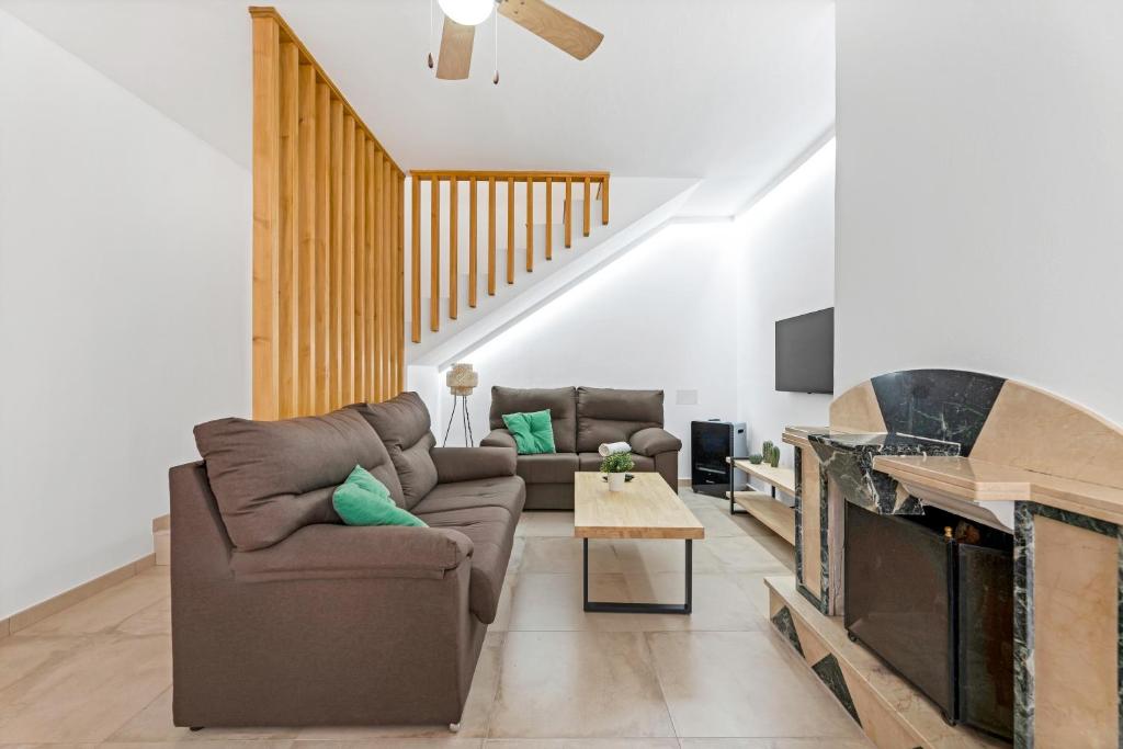 TV a/nebo společenská místnost v ubytování Casa del puerto, encanto junto al mar